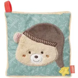 Fehn Wärmekissen Bär, 16 x 16 cm, mit Kirschkernen, mit waschbarem Plüschbezug, für Mikrowelle und Backofen