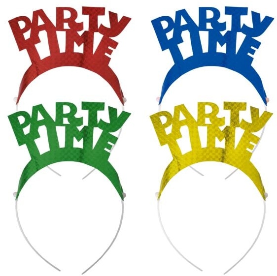 4er-Set Haarreifen »Party Time«, Papstar