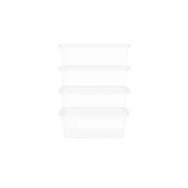 Möbel Kraft Aufbewahrungsbox 35 x 12,5 cm 12-tlg. transparent