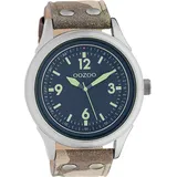 Oozoo Uni Armbanduhr Timepieces Analog Leder camouflage braun D2UOC10353