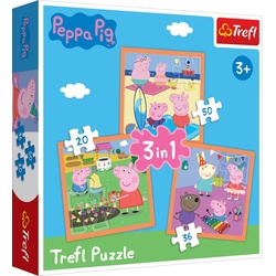Trefl Das 3in1-Puzzleset besteht aus 3 unabhängigen Puzzles, die speziell für Kinder entwickelt wurden. Si