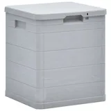 WIFESE 42,5x44x50 cm Garten Aufbewahrungsbox 90 L Gartentruhe Auflagenbox Kissenbox Box mit Deckel Outdoor Gartenboxen Abschließbare Box Storage Boxes Gartenschrank Hellgrau Kunststoff Holzoptik