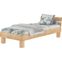 Erst-Holz Erst-Holz® Massivholzbett Buche natur Bettgestell Holzbett 100x200 Einzelbett ohne Zubehör 60.80-10 oR