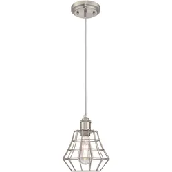 Westinghouse Pendelleuchte Nathan Nickel gebürstet mit 1 Lampe