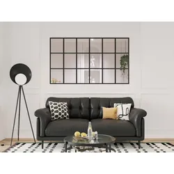 Glaswand im Orangeriestil - thermolackiertes Aluminium - 180 x 105 cm - Schwarz - ORANSA