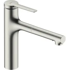 Hansgrohe Zesis M33 160 2jet sBox lite, ausziehbar, edelstahloptik 74804800