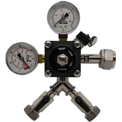 Druckminderer, Druckregler, Druckreduzierventil - CO2 für Bier Zapfanlage 3 bar, 2-leitig