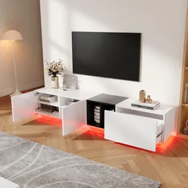 stilvora TV-Lowboard 190x40x35 cm Weiß Holzwerkstoff