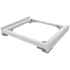 MELICONI | Moving Tower, 2-in-1-Set für Waschmaschinen-Trockner, enthält ein Überlappungsset und einen Boden mit Rollen, vormontiert, recycelter Kunststoff, Weiß, 250 kg
