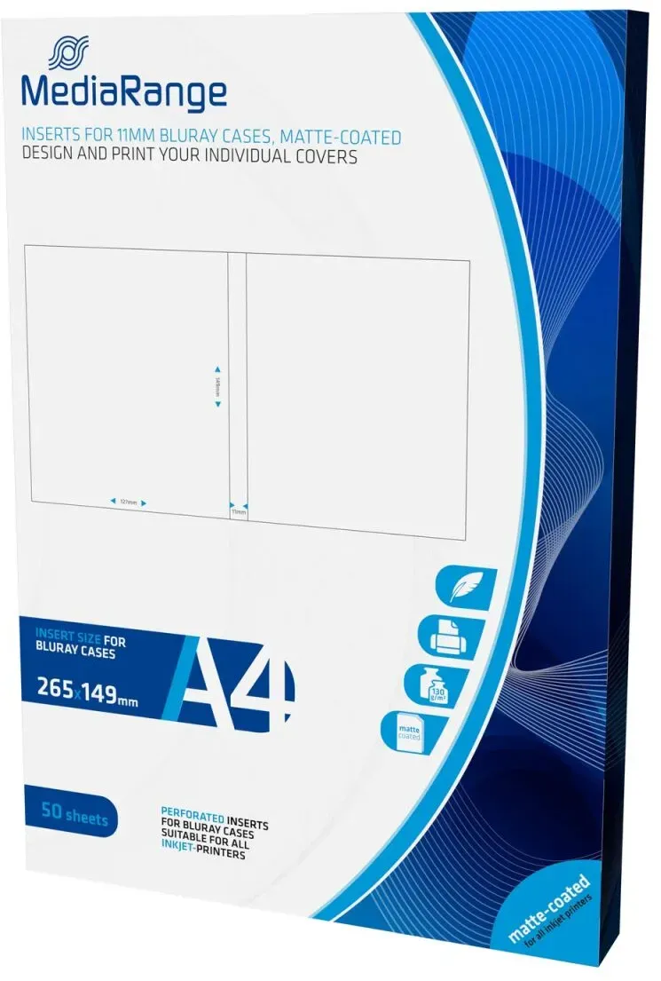MediaRange MRINK123 Druckerpapier A4 (210x297 mm) Matte 50 Blätter Weiß