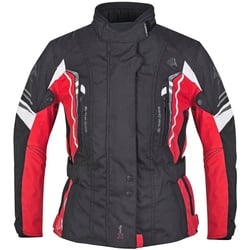 Germot Xantia Pro Dames motorfiets textiel jas, zwart-wit-rood, 44 Voorvrouw