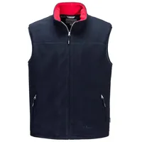 Blue Wave Fleeceweste Herren Weste Lutz mit windfestem Tafetta Innenfutter und Stehkragen blau S