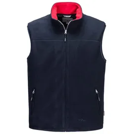Blue Wave Fleeceweste Herren Weste Lutz mit windfestem Tafetta Innenfutter und Stehkragen blau S