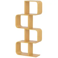 Costway Bücherregal S-förmig 61 x 23 x 133,5 cm Beige