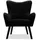 Konsimo Ohrensessel Gadi Velours 76 x 100 x 78 cm Schwarz