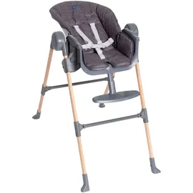 Chicco Hochstuhl Polly Essential Coal, mit Essbrett grau