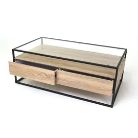 Concept GmbH Bozen II Eiche Sonoma glasklar 110 x 42 x 60 cm