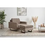 Home Affaire Loveseat Pinto Cord 105 x 85 x 97 cm Braun mit Keder