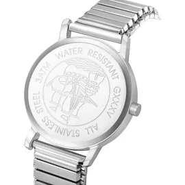 Gigandet Quarzuhr Edelstahl Zugband Silber Weiß Minimalism - G35-001