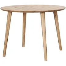 Lomadox Esstisch rund, 105cm Durchmesser, Wildeiche massiv geölt, TARVA-69 - Braun