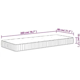 vidaXL Matratze Taschenfederkern Mittel 80x200 cm