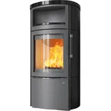 Kaminofen Hark 44-5.1 GT ECOplus RUA 8 kW - Ofenkacheln: schwarz-glänzend - Korpus: titan