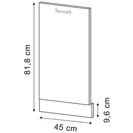 Vicco Unterschrank Geschirrspülblende R-Line 45 x 0 x 0 cm Weiß