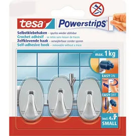 Tesa Garderobenhaken Small Oval Chrom