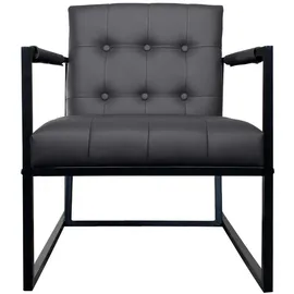 Svita Jones Cocktail-Sessel Loungesessel Grau, Textil, Rechteckig, 53x73x69 cm, Wohnzimmer, Sessel