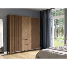 moeblo Drehtürenschrank Entia 185 x 192 x 60 cm Braun
