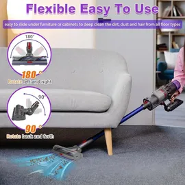 aeybfgd Ersatzbürstenkopf mit hohem Drehmoment für Dyson V11 V15 V10 V8 V7 Models,Bodenbürste mit Einstellbarer Saugkraft Upgrade Torque Drive für Hartboden und Teppiche Ersatzbürste Zubehör No. 970100-04& 05