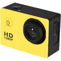 CFTGIW Action Kamera DV Kit Camcorder 1080P 30M Unterwasserkamera mit 2 Zoll Bildschirmhalterung für Sport Radfahren Tauchen (Yellow)