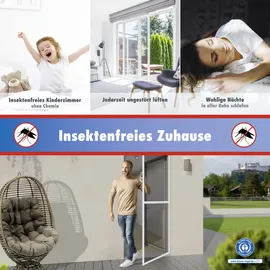 Trendline Insektenschutz-Tür 100 x 210 cm Schwarz/Weiß