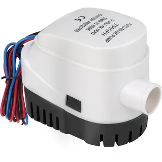 DBREAKS Bilgepumpe, 12V Automatisch Bilgepumpen, 750GPH/47LPM Bilge Tauchpumpe, Wasserpumpe mit Schwimmschalter, Boots Lenzpumpe, Tauchboot Lenzpumpe, Tauchbilgewasserpumpe, Marine Pumpe(Schwarz)