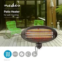 Nedis Terrassenheizer | 2000 W | 3 Wärmeeinstellungen |