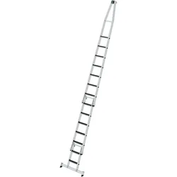 PROREGAL Stufen-Glasreinigerleiter-Satz mit nivello®-Traverse und clip-step R13 Kombi mit 2 Unterteilen