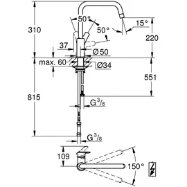 Grohe Eurosmart Einhebelmischer Chrom