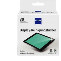 ZEISS Display-Reinigungstücher alkoholfrei 30 Stück zur sicheren & effektiven Reinigung optischer Flächen - jedes Tuch einzeln verpackt - ideal für unterwegs oder auf Reisen