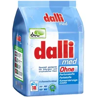 dalli® med Vollwaschmittel-Pulver I 18 Waschladungen I speziell geeignet bei Allergien und empfindlicher Haut | weiße Wäsche | 1,215 kg