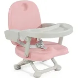 OUNUO Reisehochstuhl Sitzerhöhung Baby Tragbar Hochstuhl Booster Sitz mit Tablett Klappbar rosa