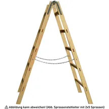 Theimer Holz Sprossenstehleiter 2 x 17 Sprossen