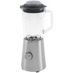 Proficook UM 1213 Amerikanischer Standmixer, 1-Liter-Glasbehälter, 2 Geschwindigkeiten + Impuls, Eispickel-Funktion, Edelstahlklingen. 500W Silber