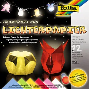 folia Transparentpapier Lichterpapier 30,0 x 30,0 cm 80 g/qm, 12 St.