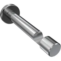 Interdeco Gardinenstangen Träger/Wandhalter/Schraubkappen-Halterung Chrom 10,5 cm Abstand offen 1-läufig