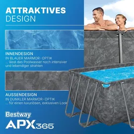 BESTWAY APX365TM Winterfestes Frame Pool Komplett-Set 549 x 274 x 132 cm inkl. Sandfilteranlage