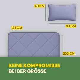 bc-agentur Reise Bettenset 2tlg - Lavendel / (135x200cm / 40x80cm)