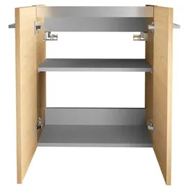 Fackelmann Waschbeckenunterschrank 2 Türen 52 x 60 x 24,3 cm Braun