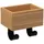 5 five simply smart Five Kleiderhaken aus Metall mit 2 Haken und leerer Tasche aus Holz
