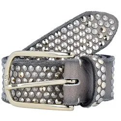 b.belt Nietengürtel Leder (taupe taupe) Gürtel   Grau Damen 