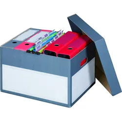 smartboxpro 40 x Archivbox mit Deckel, 414x331x266mm, anthrazit